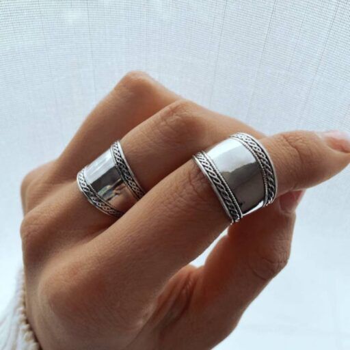 Anillo étnico en plata 925 talla número 14, 16, 19