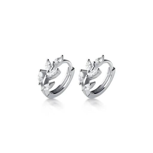 Argoll Huggies hojas Circones, en Plata 925