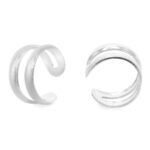Aro Cuff a presión doble, en plata fina 925. (valor por unidad)